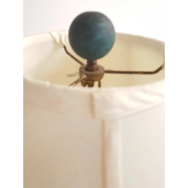 Art Nouveau Glass and Patina Lamp For Sale In New York - Image 6 of 9