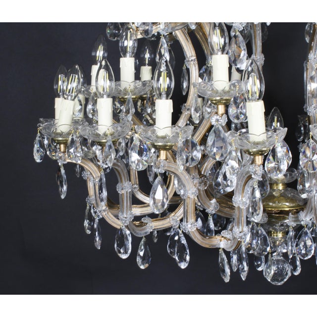 Antique English 41 Light Ballroom Crystal Chandelier, 1920s For Sale - Image 6 of 13