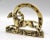 Circa 1930's English Edwardian era letter rack with jockey and racehorse with a horse shoe back plate. It is a handsome...