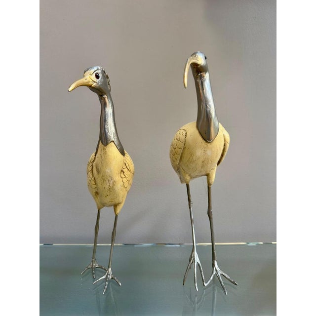 Vintage Ibis Bird Sculptures by Elli Malevolti, 1950, Set of 2 For Sale - Image 13 of 16