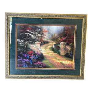 1996 Thomas Kinkade “Spring Gate” Large Framed Print