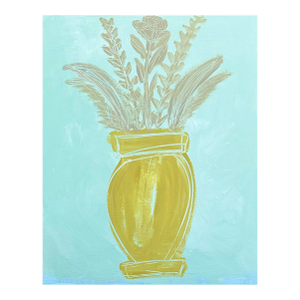 Laie Botanical Vase Study on Panel