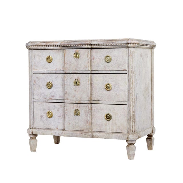 19th Century Swedish Painted Breakfront Chest of Drawers For Sale - Image 11 of 11