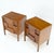 Mid-Century Modern Pair Swedish Walnut Birch Int Block Front Door End Side Tables Night Stands Mint For Sale - Image 3 of 13