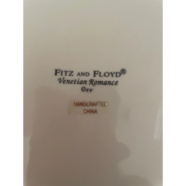 1950s 1950s Vintage Fitz & Floyd "Venetian Romance" Majolica Hand Painted Ceramic Large Serving Platter For Sale - Image 5 of 7