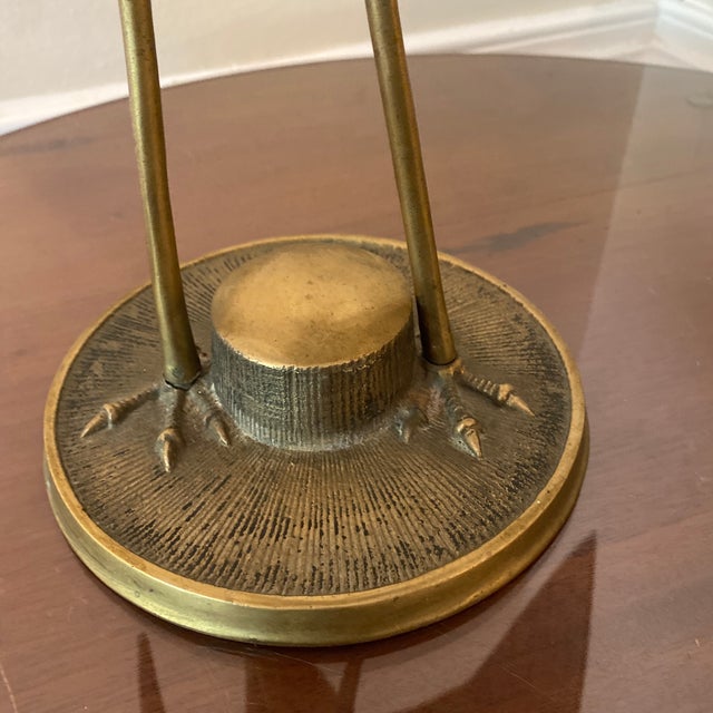 Vintage 1970s Brass Crane For Sale In Atlanta - Image 6 of 9