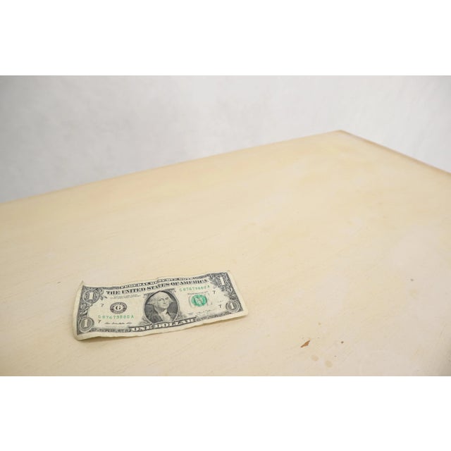 Mid 20th Century Shabby Chic Gold Decorated Off White Painted French Provincial Dresser For Sale - Image 5 of 13