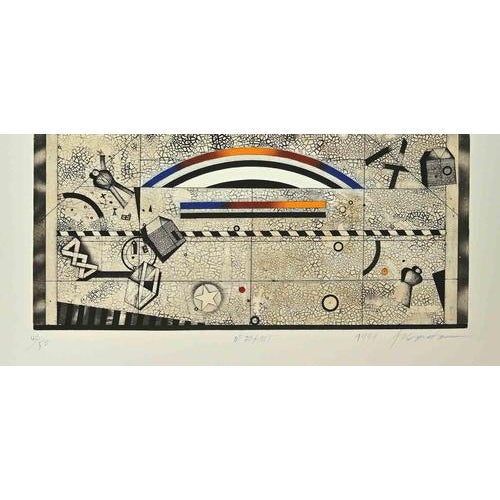 OttofMT is an Etching realized by the Artist Assadour Nasser Assar in 1999. Hand signed and dated on the right margin,...