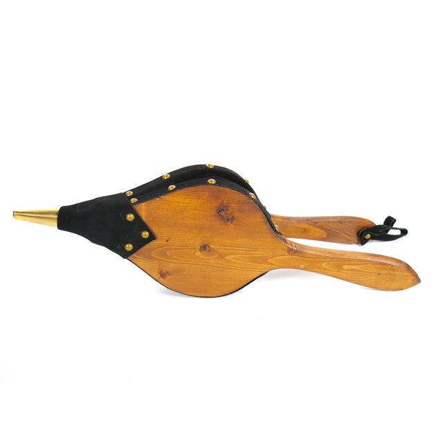 Enhance your fireplace with this elegant and functional handmade bellows, crafted in North America in the late 20th...