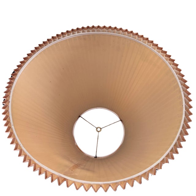 Ceramic Vintage 1970's Chapman Chinoiserie Relief-Carved Terracotta Lamp W/ Original Shade For Sale - Image 7 of 12