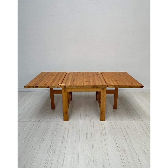Vintage Fureka Pine Drop-Leaf Dining Table attributed to Edvin Helseth for Stange Bruk, 1960s For Sale - Image 10 of 10