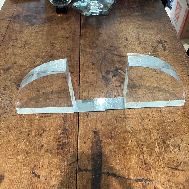 1970s Acrylic Book Ends For Sale - Image 5 of 6