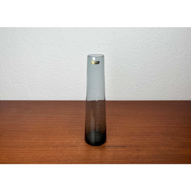 Green Mid-Century Modern German Crystal Glass Vase from WMF, 1960s For Sale - Image 8 of 13