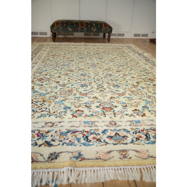 Traditional Vintage Kashan Carpet - 7'5" x 10'3" For Sale - Image 3 of 11