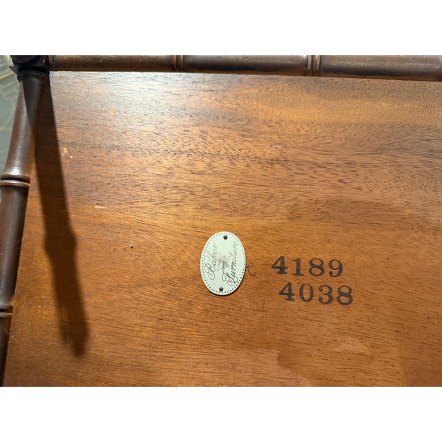 Baker Furniture Company Baker Furniture Magazine Rack Faux Bamboo For Sale - Image 4 of 8