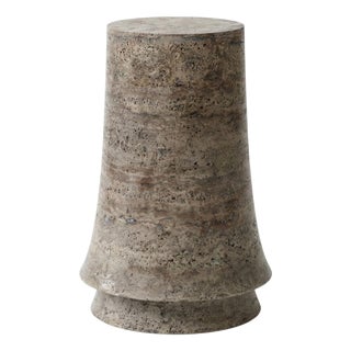Tall Stool in Travertine by Pietro Franceschini For Sale