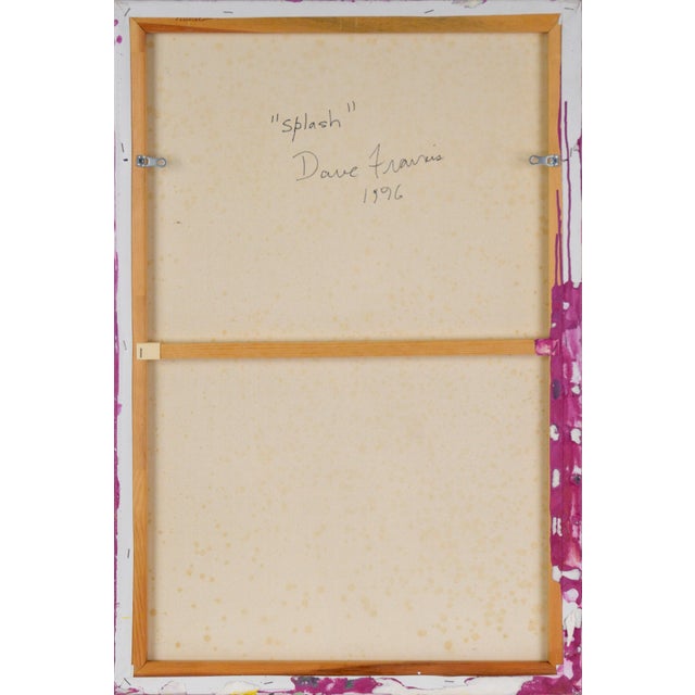 "Splash" - Abstract Expressionist Composition in Acrylic on Canvas by Charles David Francis For Sale - Image 9 of 9