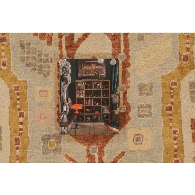 Contemporary Oushak Style Wool Rug in Beige & Brown, by Rug & Kilim, India For Sale - Image 10 of 10