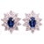 18 Karat White Gold Sapphire and Diamond Cluster Earrings For Sale - Image 11 of 12