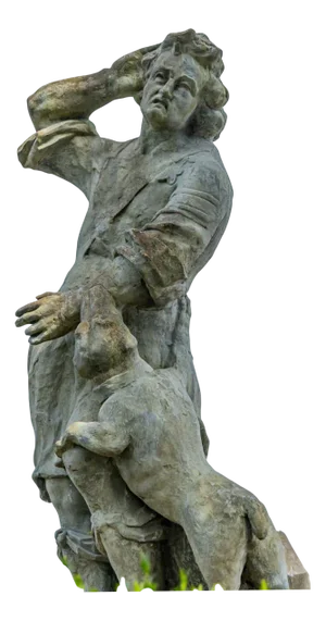 Garden Sculpture of a Hunter, 1800s