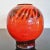 A beautiful glossy orange and brown footed orb vase from the studio of Elly & Wilhelm Kuch, Nuremberg, Germany TÖPFEREI...