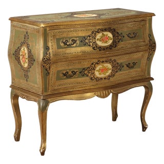 Small Chest of Drawers in Lacquered and Painted Wood For Sale