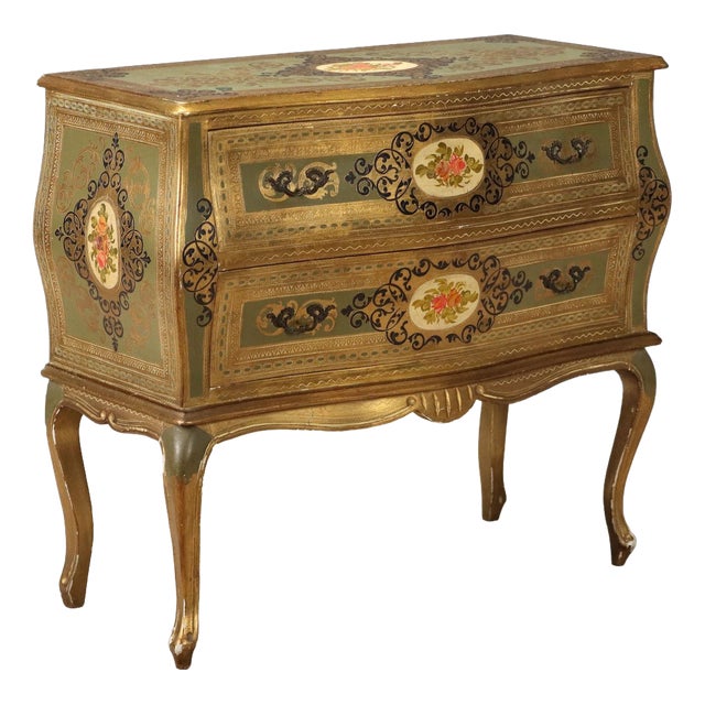 Small Chest of Drawers in Lacquered and Painted Wood For Sale