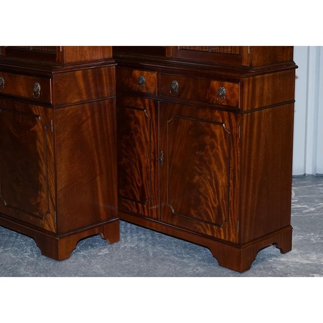 Georgian Display Cabinets with Brass Lion Handles, Set of 2 For Sale - Image 5 of 18