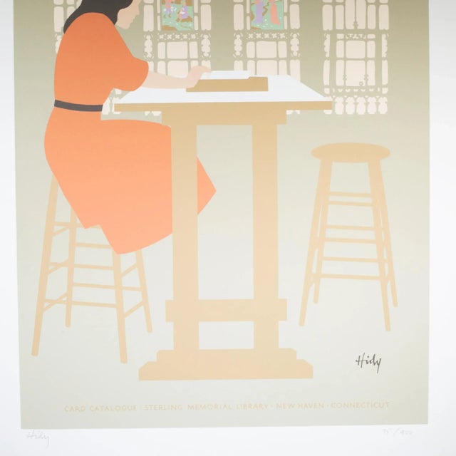 Modern Original Lance Hidy, Yale, Card Catalogue, Sterling Memorial Library Poster c.1986 For Sale - Image 3 of 4