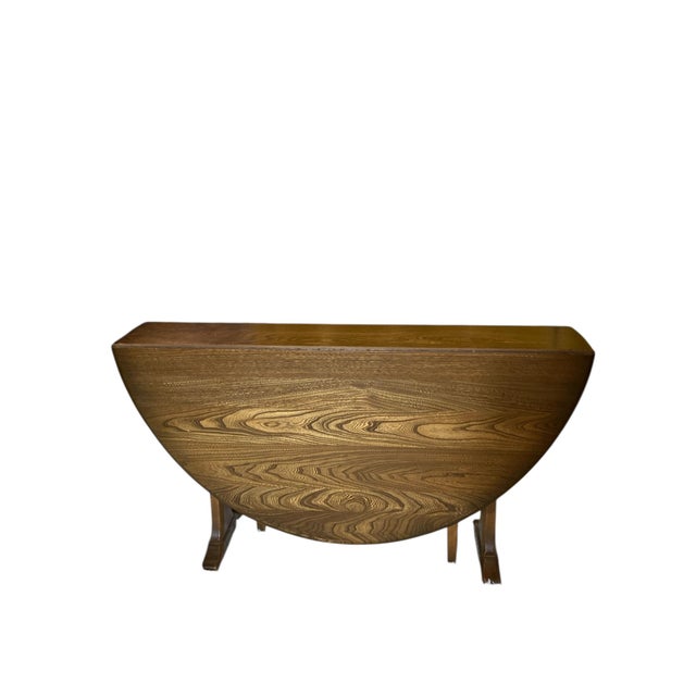 Windsor Gate Legged or Drop Leaf Dining Table from Ercol, 1950s For Sale - Image 10 of 12