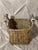 1910s Antique Basket With Delft Ceramic Handmade Basket. For Sale - Image 12 of 12