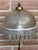 Mid-Century Modern Vintage Brass Beaded Glass Shade Floor Lamp, 1950s For Sale - Image 3 of 12