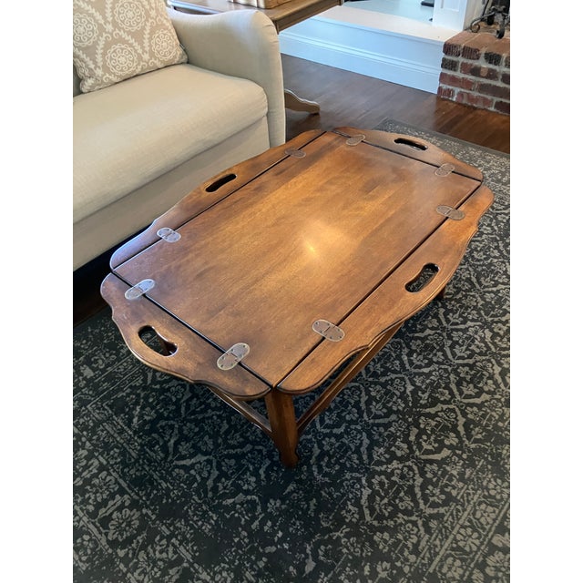 1970s 1970s Ethan Allen Vintage Butler Table For Sale - Image 5 of 7