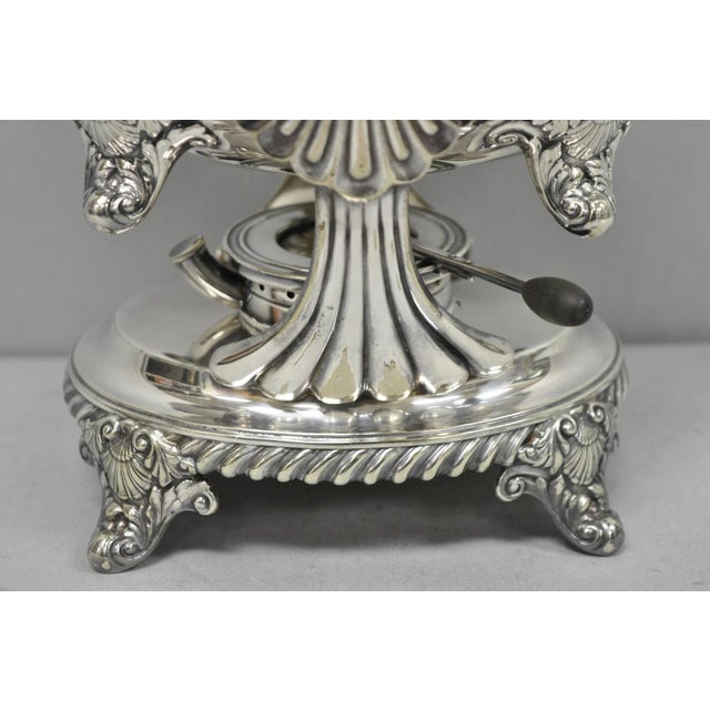 Antique Victorian Silver Plated Gorham 01180 Tilting Teapot Coffee Pot on Stand For Sale In Philadelphia - Image 6 of 18