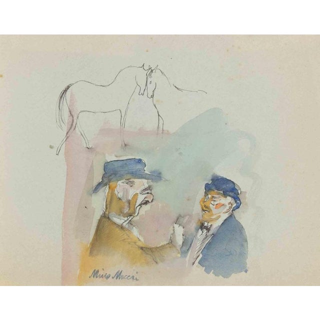 Mino Maccari, The Discussion, 1938, Ink For Sale - Image 3 of 3
