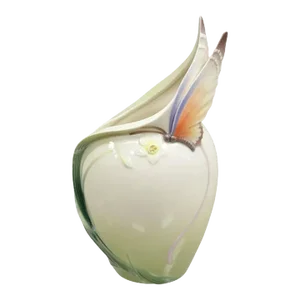 Franz Collection Papillon Butterfly Porcelain Ornamental Wine Cooler Vase