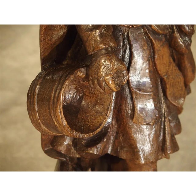 17th Century Oak Statue of Saint Florian, Patron Saint of Firefighters For Sale - Image 9 of 11