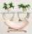 Mid-Century Modern Vintage Molded Pencil Reed Faux Marble Betty Cobonpue U Shaped Mid Century Modern Side Tables - A Pair For Sale - Image 3 of 6