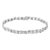 A stunning link bracelet that features miracle set rose cut diamonds set in V-form links. Crafted in cool sterling silver,...