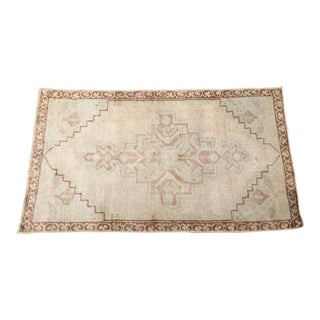Vintage Turkish 2x3 Mini Rug For Sale