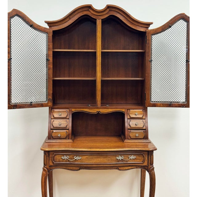 Brown Vintage Thomasville Furniture French Provincial Camille Collection Secretary Desk For Sale - Image 8 of 13