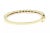 Diamond & Rubies 14k Yellow Gold Oval Shape Hinged Bangle Bracelet For Sale - Image 4 of 5