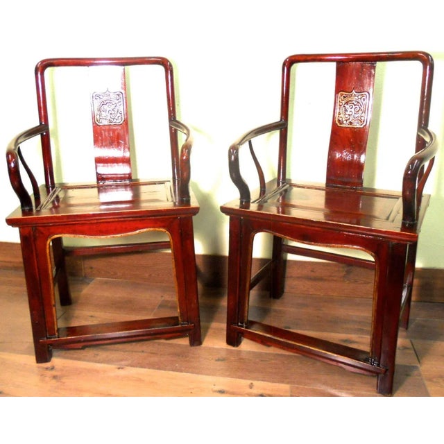 Antique Chinese Ming Arm Chairs, Circa 1800-1849 - A Pair For Sale In Dallas - Image 6 of 6