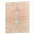 1940s Vintage Medallion Geometric Floral Apricot & Blue Hand-Knotted Rug- 4’2” x 5’4” For Sale
