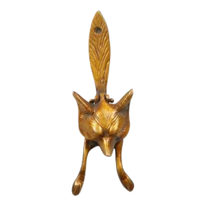 Little Fox Gold Brass Door Knocker