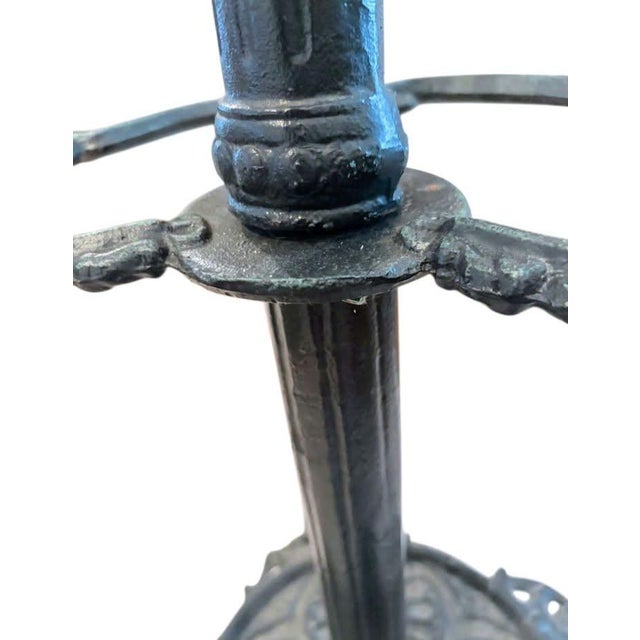 1920s Make a Grand First Impression: Rare Antique Victorian Cast Iron Hall Tree For Sale - Image 5 of 8