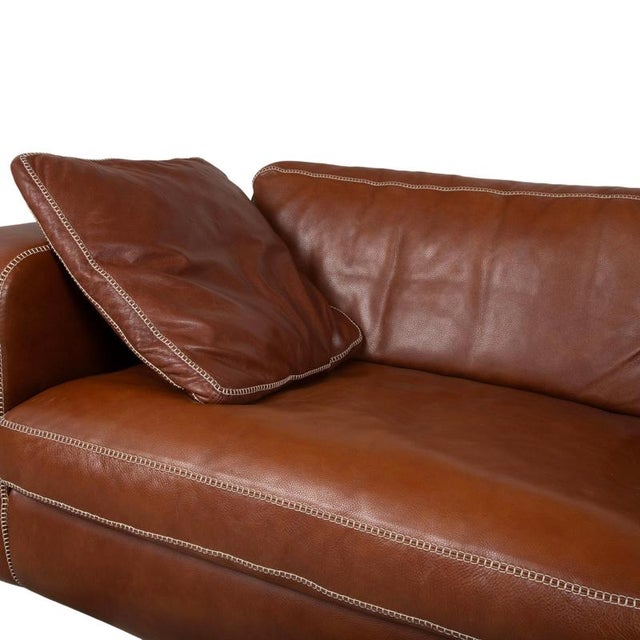 Modern Three-Seater Leather Sofa from Machalke Valentino For Sale - Image 3 of 13