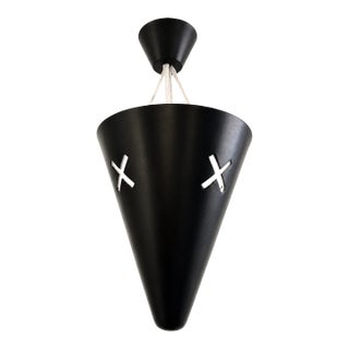 1990s Minimalist Geometric Pottery Pendant Light For Sale