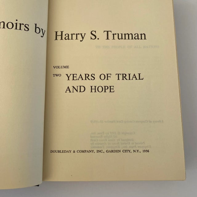 1955–1956 Harry S. Truman Memoirs First Edition Set With Dust Jackets For Sale In Richmond - Image 6 of 13
