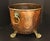 Large copper & brass , English, mid-19th century. Riveted construction. Bold lion paw feet & lion masks with ring handles....